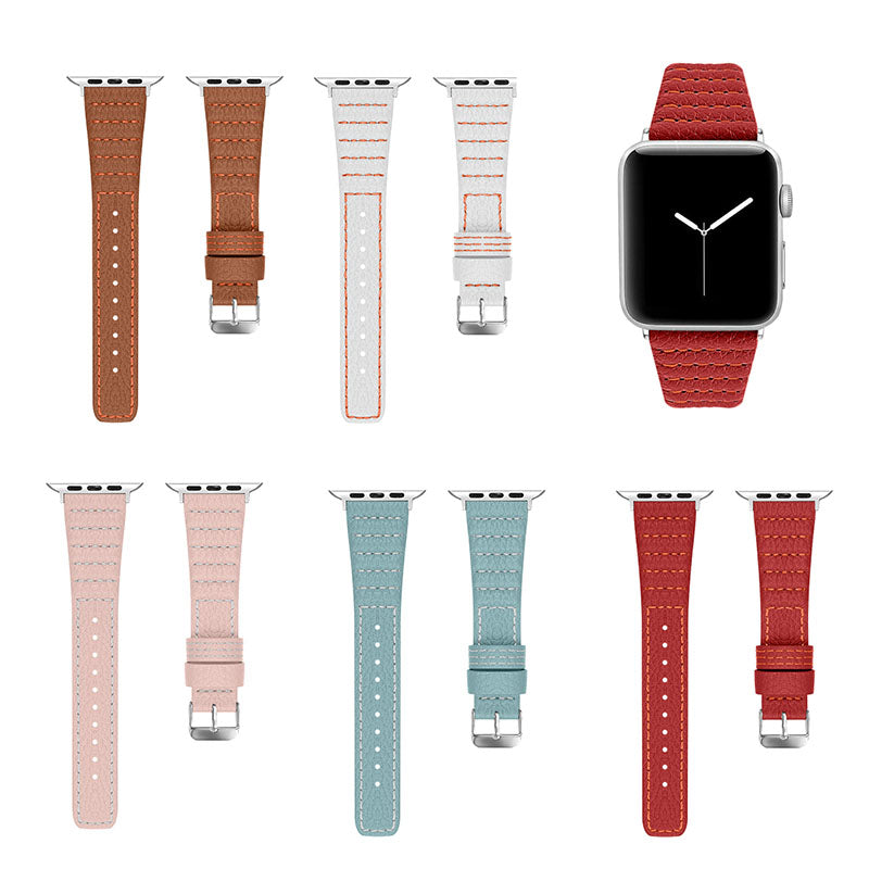 Wave Texture Cowhide Genuine Leather Smart Watch Strap Watchband for Apple Watch Ultra 2 49mm Series 9 45mm SE (2023) 44mm Ultra 49mm Series 8 45mm 7 45mm 6 5 4 SE 44mm SE (2022) 44mm 3 2 1 42mm Wave Texture Cowhide Genuine Leather Smart Watch Strap Watchband for Apple Watch Ultra 2 49mm Series 9 45mm SE (2023) 44mm Ultra 49mm Series 8 45mm 7 45mm 6 5 4 SE 44mm SE (2022) 44mm 3 2 1 42mm
